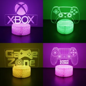 NEON GAMER 3D Lamp LED Night Light Gaming Setup RGB Children's Lamps Gamer Room Decoration Bedroom Table Lamp Personalized Gifts