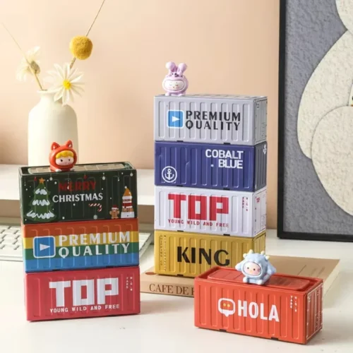 Iron Storage Box Retro Industrial Style Metal Miniature Container Model Decorative Storage Box Creative Model Display Piece