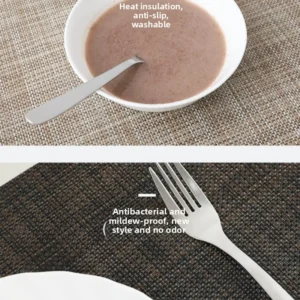 slip cup mat Western style table mat dining table High-end PVC woven table heat insulation mat antibacterial and anti