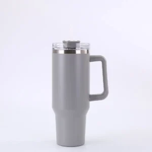 40oz 1200ML Insulated Tumbler w/Handle & Straw, Double Wall Thermal Cup, Travel Coffee Mug, Gift
