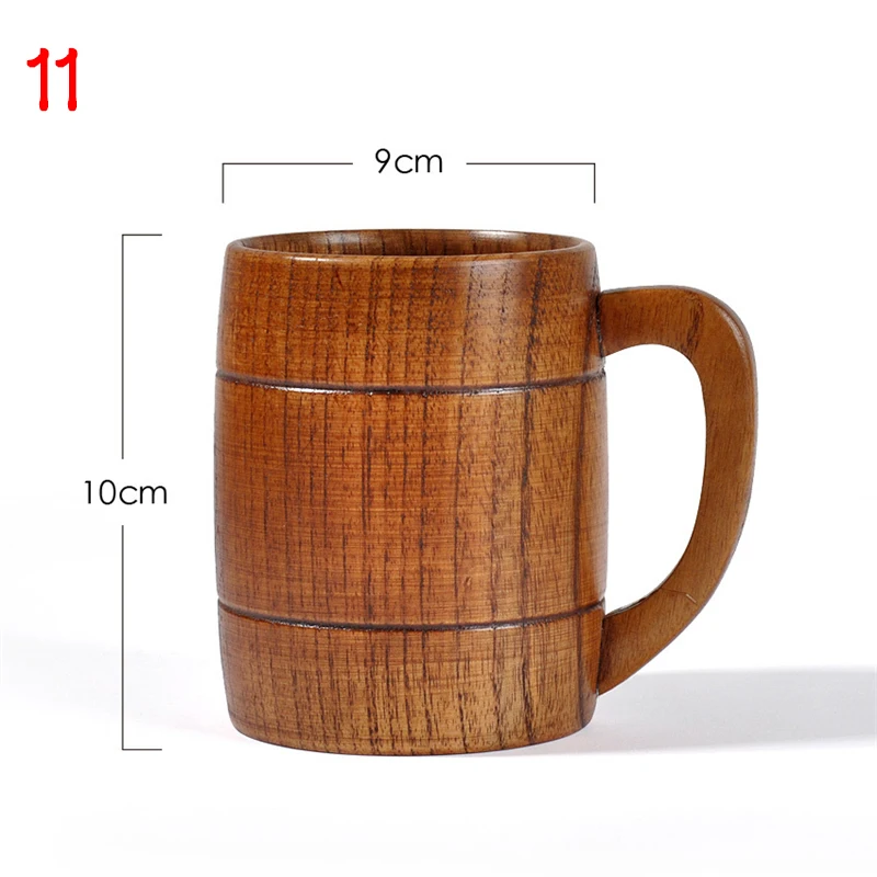 Wooden Big Belly Cups Handmade Natural Spruce Wood Cups Beer Tea Coffee Milk Water Cup Kitchen Bar Drinkware for Kitchen