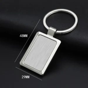 Seb48ec207b62469fb51d9f6cd72586e9K.webp 1PC New Metal Keychain Blank Keychain Stainless Steel Keyplate DIY Metal Key Rings Jewelry Accessories