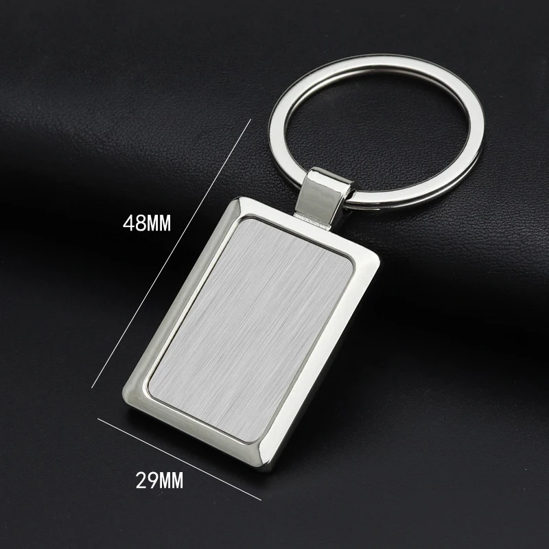 Seb48ec207b62469fb51d9f6cd72586e9K.webp 1PC New Metal Keychain Blank Keychain Stainless Steel Keyplate DIY Metal Key Rings Jewelry Accessories
