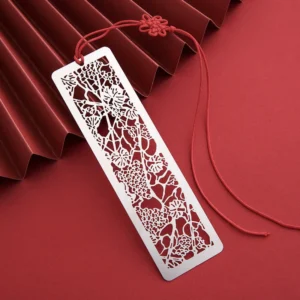 Metal Bookmark Creative Chinese Style Exquisite Stainless Steel Hollow Book Clip Stationery School Office Supplies Student Gifts