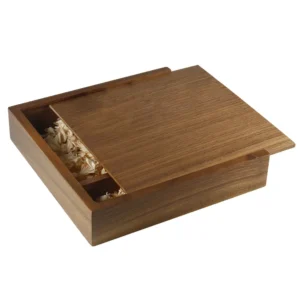 Free Custom Walnut Maple Wood Storage Box Photography Jewelry Wedding Gift Album USB Box Natural Wooden Case 16.9X16.9X3.5cm