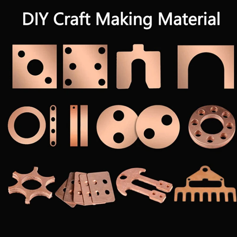 1Pcs 99.9% Pure Copper Thickness 1mm-8mm Copper Strip Red Copper Pad Copper Foil Copper Plate Bar DIY CNC Material