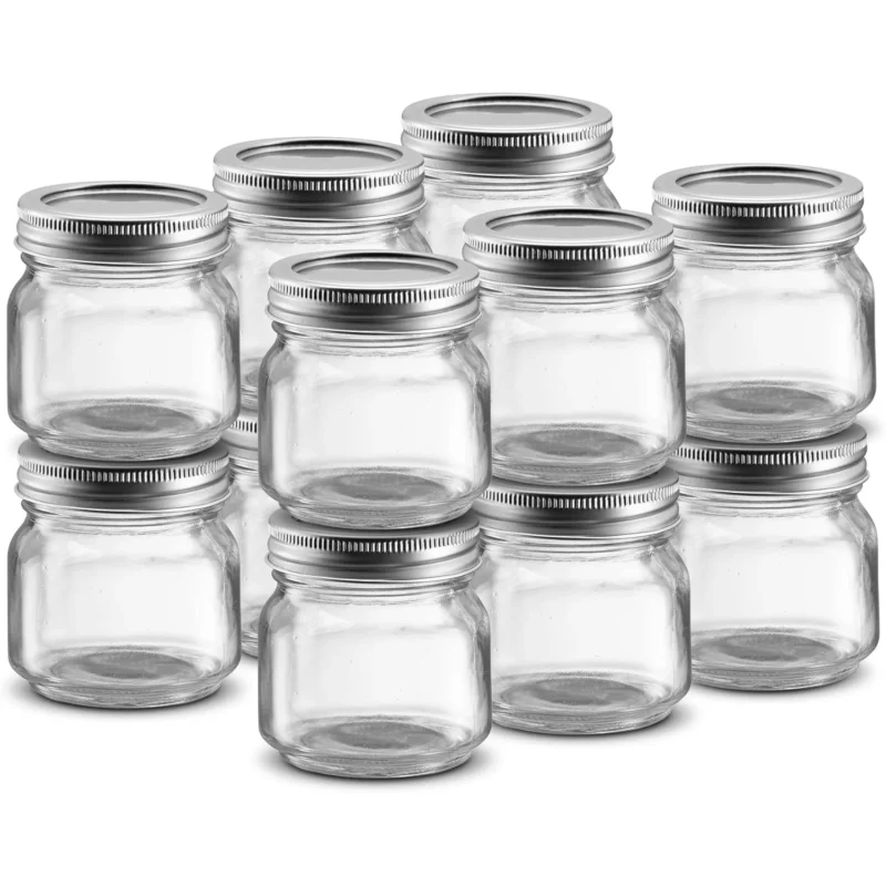 Mason Jars Glass Jar with Lid  Canning Jar for Pickling  Food Storage Drinking Spices Salads Jams Wedding Favors  DIY Decorate