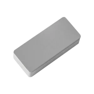 1PC New Metal Rectangular Storage Box Container with Lid Small Tin Boxes Empty Containers Silver Storage Box Case Organizer