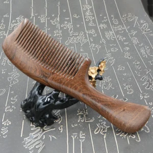 Natural Sandalwood Hair Combs Anti-Static Wooden Comb Massager Long Wide Tooth Detangle Sandalwood Comb Hair Care Household Gift