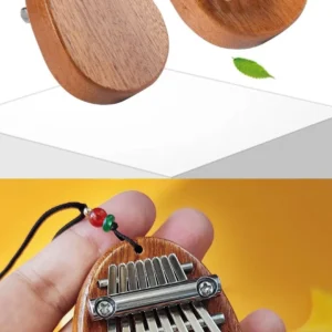 1Pcs Wood Mini Thumb Piano Musical Toys 8 Tones Portable Beginner Finger Piano