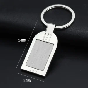 Sf474ea3084d44aa29c23e895726855dbT.webp 1PC New Metal Keychain Blank Keychain Stainless Steel Keyplate DIY Metal Key Rings Jewelry Accessories