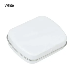 1PC New Metal Rectangular Storage Box Container with Lid Small Tin Boxes Empty Containers Silver Storage Box Case Organizer