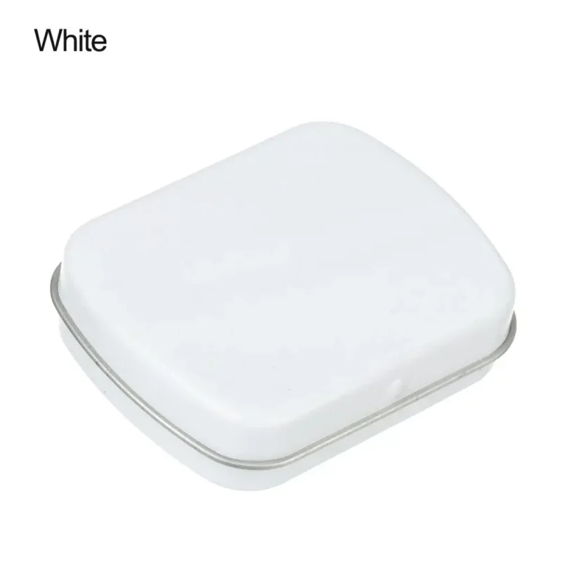 1PC New Metal Rectangular Storage Box Container with Lid Small Tin Boxes Empty Containers Silver Storage Box Case Organizer