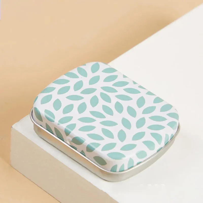 Metal Mini Hinged Iron Box Rectangular Empty Tin Storage Box Jewelry Pill Candy Cases Container Cosmetic Organizer Home Supplies