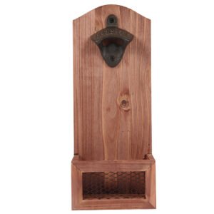 Counter Bottle Opener Wooden Wall Mounted Bottle Opener Creativity Beer Glass Bottle Opener Household Kitchen Bar Tools