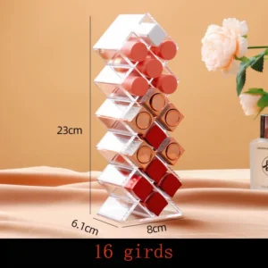 Transparent lipstick Cosmetic Makeup Acrylic Makeup Brush Tool Storage Box Case Make-up Brush Holder Table Organizer Makeup Tool
