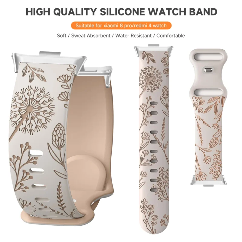 Silicone Strap Strap For Xiaomi Mi Band 9 Pro/8 Pro Two-Tone Dandelion Wristband Bracelet For Redmi Watch 4/5 Replacement Belt