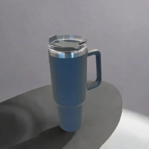 40oz 1200ML Insulated Tumbler w/Handle & Straw, Double Wall Thermal Cup, Travel Coffee Mug, Gift